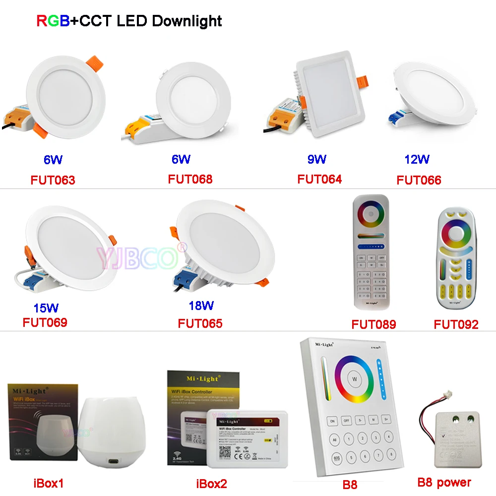 Miboxer 6 Вт/9 Вт/12 Вт/15 Вт/18 Вт RGB + CCT светодиодный потолочный светильник с