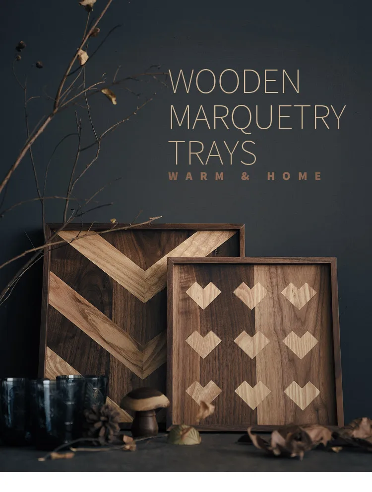 Creative Nordic Ins Wooden Tray Black Walnut Teacup Tray Bread/Cake/Fast Food Serving Plate Creative Stitching Home Storage Tray
Creative Nordic Ins Wooden Tray Black Walnut Teacup Tray Bread/Cake/Fast Food Serving Plate Creative Stitching Home Storage Tray
