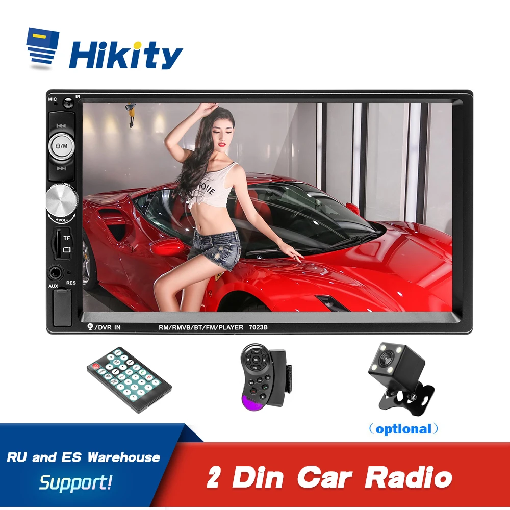 Фото Автомагнитола Hikity мультимедийный плеер с сенсорным экраном 7 дюймов HD зеркальная