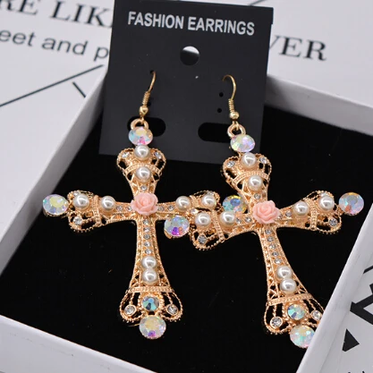 New Arrival Trendy Exaggerated Gothic Big Vintage Cross Long Drop Earrings for Women Jewelry Wholesale Retail
New Arrival Trendy Exaggerated Gothic Big Vintage Cross Long Drop Earrings for Women Jewelry Wholesale Retail