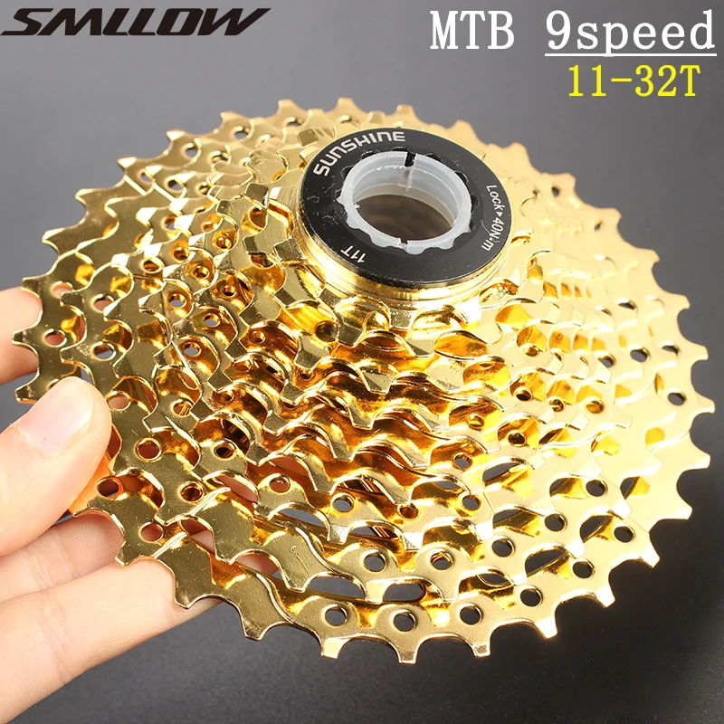 SUNSHINE SZ 11 32T 9 скоростей кассета s Gold Freewheel MTB горный велосипед сталь золотые