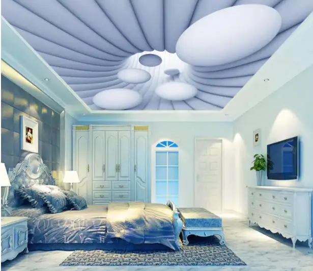 

Custom Ceiling Mural Wallpaper Abstract rotating sphere Living Room Bedroom Ceiling Background Photo wall murals