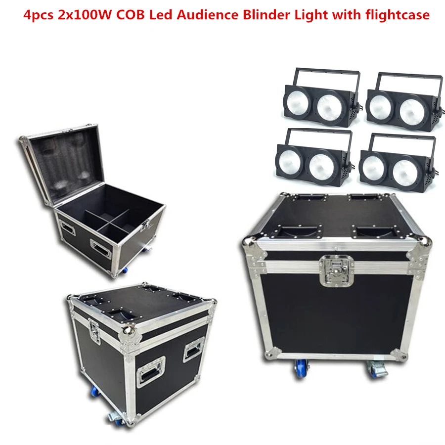 4pcs 2x100W COB Led Audience Blinder Light with flightcase 2eyes RGBWA UV 6in1 200W Led Strobe Disco dj Lighting LED par light
4pcs 2x100W COB Led Audience Blinder Light with flightcase 2eyes RGBWA UV 6in1 200W Led Strobe Disco dj Lighting LED par light