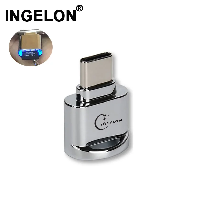 Кардридер Ingelon type-c micro sd, металлический OTG адаптер для карт памяти TF для телефонов USB C
Кардридер Ingelon type-c micro sd, металлический OTG адаптер для карт памяти TF для телефонов USB C