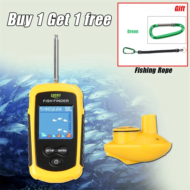 120M Wireless Fishing Finder Fishing Lure LCD Color Screen Sonar Echo Sounder Alarm Fish Finder FFCW1108-1 Lucky HT49-0065
120M Wireless Fishing Finder Fishing Lure LCD Color Screen Sonar Echo Sounder Alarm Fish Finder FFCW1108-1 Lucky HT49-0065