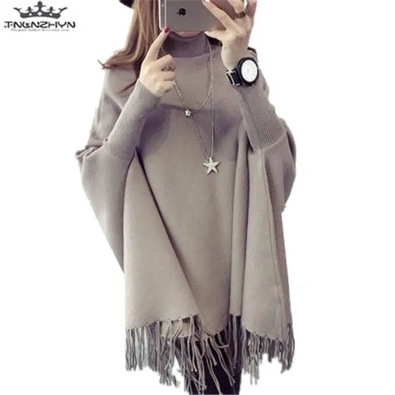 tnlnzhyn 2019 New Autumn Women Sweater Loose Bat Sleeves Turtleneck Fashion Warm Pullover Sweater Women Shawl Cape Y550
tnlnzhyn 2019 New Autumn Women Sweater Loose Bat Sleeves Turtleneck Fashion Warm Pullover Sweater Women Shawl Cape Y550