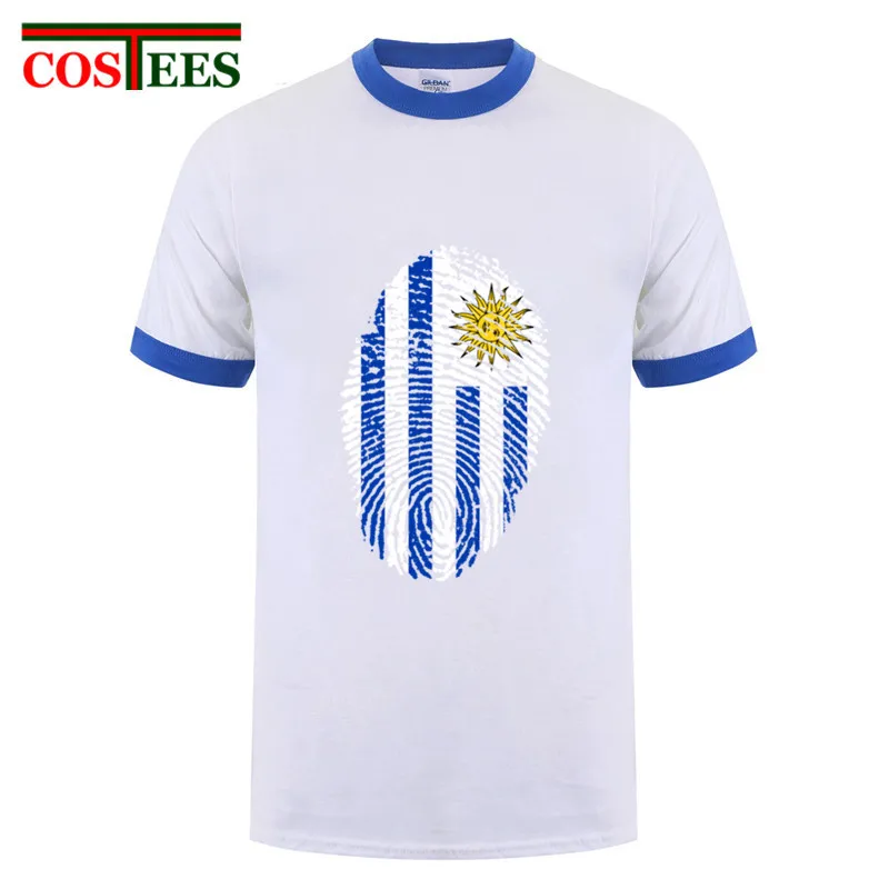 Флаг Уругвай отпечатков пальцев футболки пальта повседнвеная Мода