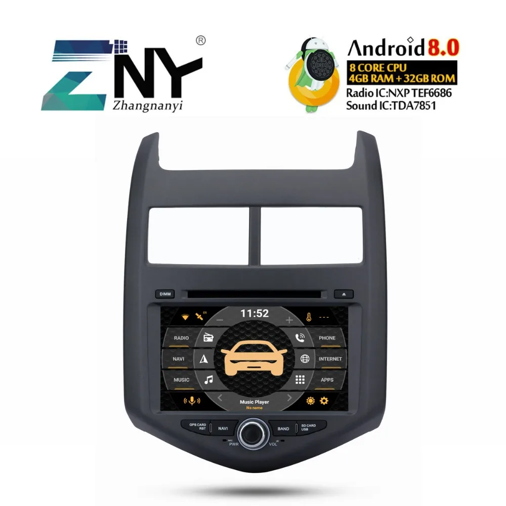 4 ГБ оперативная память 8 "ips дисплей Android 0 Стерео gps для Chevrolet Aveo Sonic 2 Din DVD Радио FM