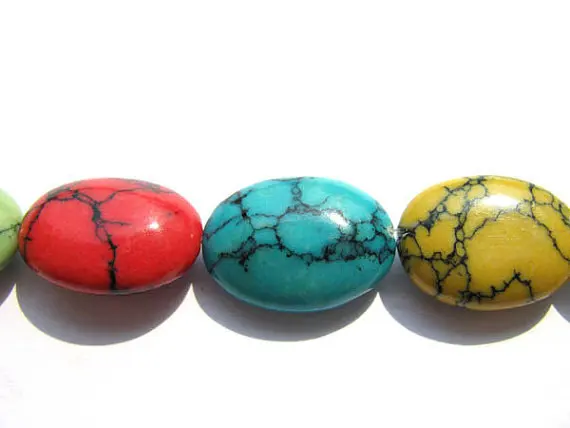 last batch turquoise stone oval egg green blue yellow pink veins assortment jewelry beads 12x16mm--6strands 16inch/per strand
last batch turquoise stone oval egg green blue yellow pink veins assortment jewelry beads 12x16mm--6strands 16inch/per strand