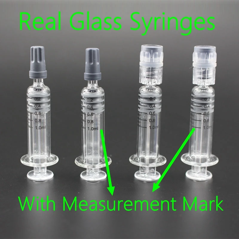 1ml Luer Lock Luer Head Glass Syringe With Measurement Mark 1cc Injector Vaporizer Pen Cartridge For Thick CBD Oil CO2
1ml Luer Lock Luer Head Glass Syringe With Measurement Mark 1cc Injector Vaporizer Pen Cartridge For Thick CBD Oil CO2