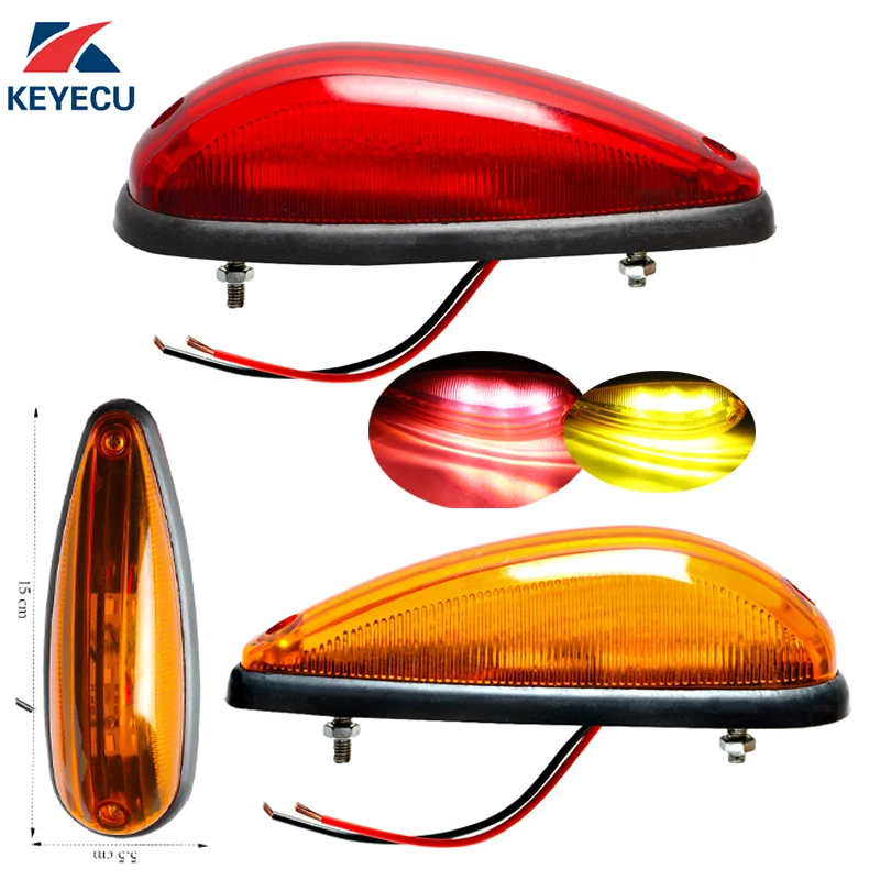 KEYECU Pair Tear Drop 3LED Side Marker Light for Trailer Trucks RV Car Bus Van Caravan Boat Campers Cab Marker light 24V
KEYECU Pair Tear Drop 3LED Side Marker Light for Trailer Trucks RV Car Bus Van Caravan Boat Campers Cab Marker light 24V
