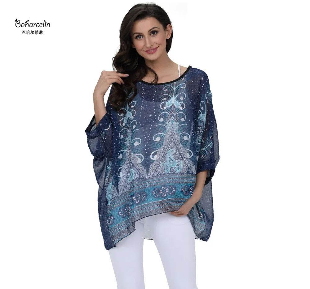 Baharcelin Vestidos Summer Blouse Batwing Sleeve Casual Loose Women Blouse Striped Chiffon Top Clothing for beach vacation
Baharcelin Vestidos Summer Blouse Batwing Sleeve Casual Loose Women Blouse Striped Chiffon Top Clothing for beach vacation