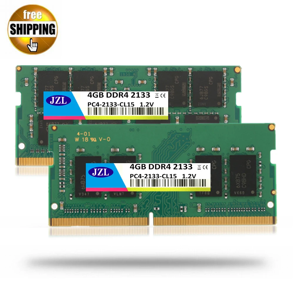Ноутбук JZL Sodimm модуль памяти DDR4 2133 МГц 4 Гб PC4 17000 DDR LC15 1 2 В 260 контактов ОЗУ для Lap top /