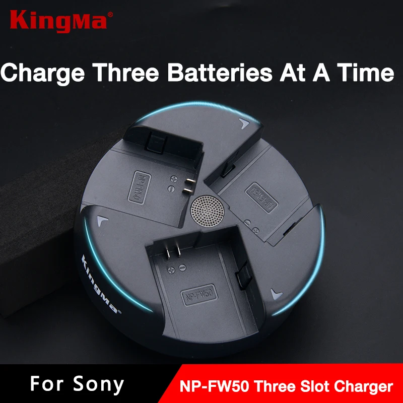 Kingma три слота для путешествий зарядное устройство камеры sony NP FW50 батареи a6300 a6500 a7s