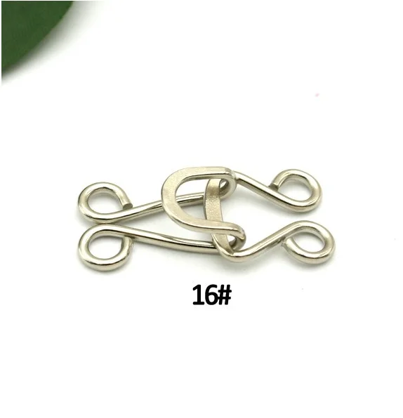 50sets Trouser hook Skirt hook 16# big metal brass book and eye trousers/skirt hook and eyes silver nickle sewing hook HE-028
50sets Trouser hook Skirt hook 16# big metal brass book and eye trousers/skirt hook and eyes silver nickle sewing hook HE-028
