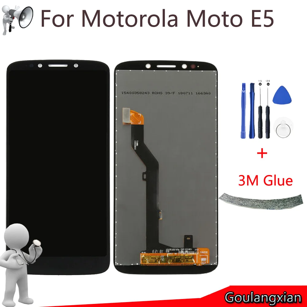 5 7 "AAA Качество LCD для Motorola moto E5 дисплей + кодирующий преобразователь сенсорного