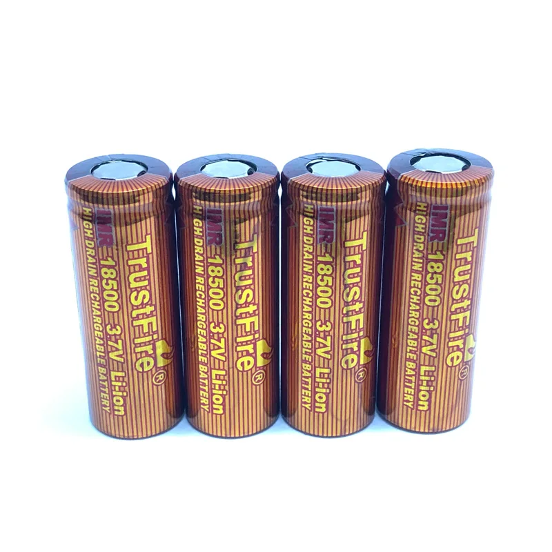 TrustFire IMR 18500 3.7V 1100mAh Rechargeable Li-ion Battery High Magnification Lithium Batteries for LED Flashlights Headlamps
TrustFire IMR 18500 3.7V 1100mAh Rechargeable Li-ion Battery High Magnification Lithium Batteries for LED Flashlights Headlamps