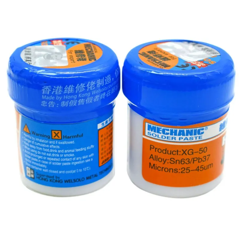 Mechanic Soldering Solder Welding Paste Flux XG-50 Sn63/Pb37 Tool Soldering Iron Station Flux Repair Tool
Mechanic Soldering Solder Welding Paste Flux XG-50 Sn63/Pb37 Tool Soldering Iron Station Flux Repair Tool