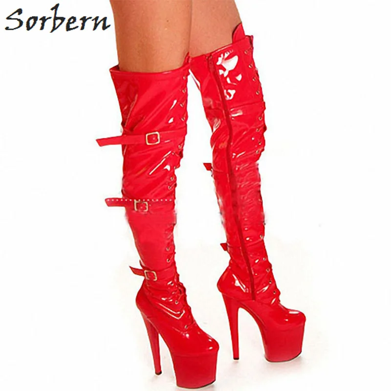 Sorbern Sexy Pole Dancing Temptation Thigh High Boots Women 20cm Extrem High Heel Pointed Boot Women'S Shoes Buckle Straps
Sorbern Sexy Pole Dancing Temptation Thigh High Boots Women 20cm Extrem High Heel Pointed Boot Women'S Shoes Buckle Straps
