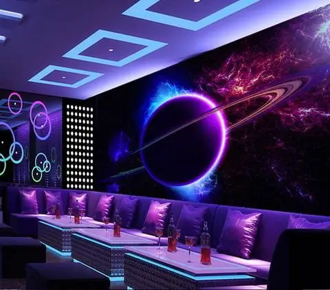 Пользовательские фото обои 3d фрески KTV звездное небо планета диван фон настенные