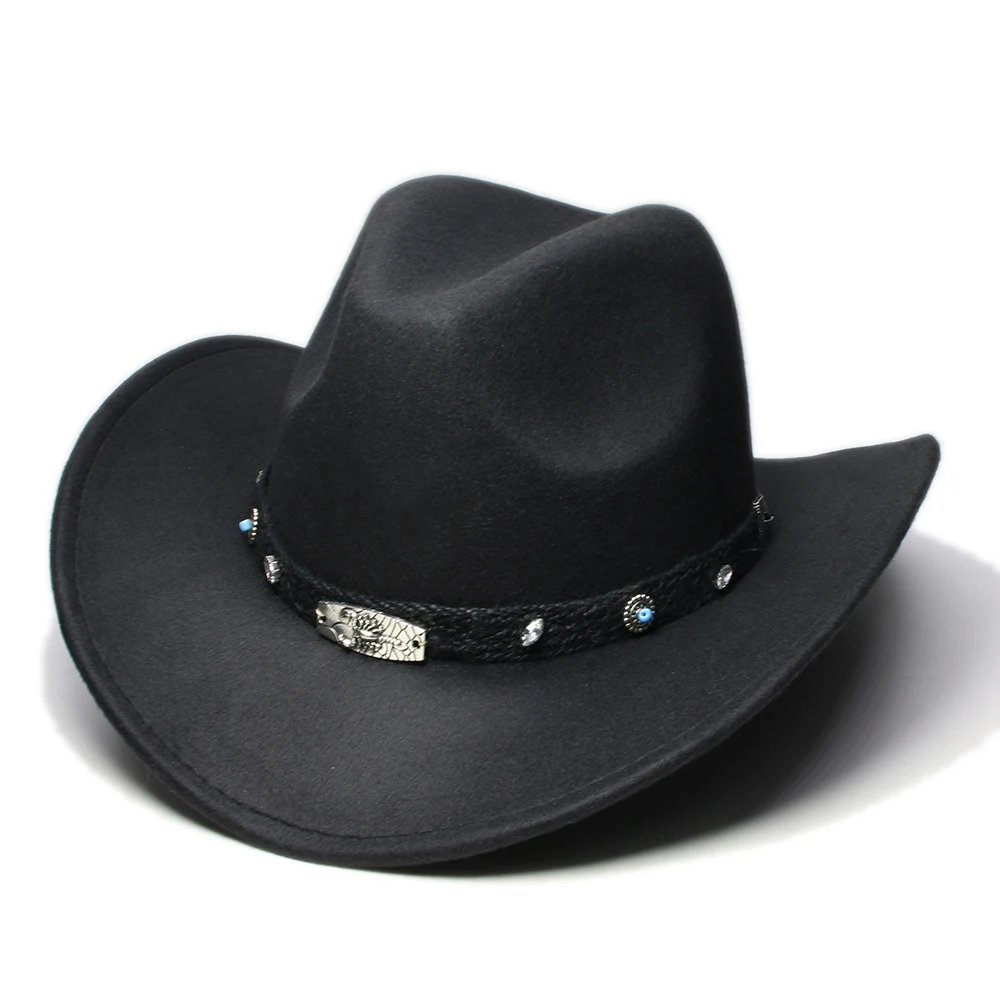 Retro Black Scorpion Knitted Band Parent-child Women Men /Kid Wool Wide Brim Cowboy Western Hat Cowgirl Bowler Cap (57cm/54cm)
Retro Black Scorpion Knitted Band Parent-child Women Men /Kid Wool Wide Brim Cowboy Western Hat Cowgirl Bowler Cap (57cm/54cm)
