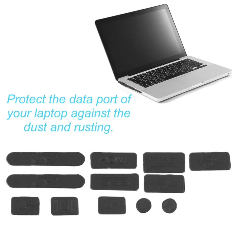 12pcs Soft Silicone Laptop Dust Stopper Dustproof Plug Cover For Lenovo B50 Essential G50 Yoga 520 Yg520 Ideapad Gs510p 310 | Мобильные
