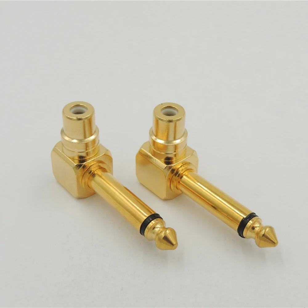 100PCS high quality Right Angle 1/4" 6.35mm mono male plug to RCA Phono Female jack Adapter connector copper
100PCS high quality Right Angle 1/4" 6.35mm mono male plug to RCA Phono Female jack Adapter connector copper