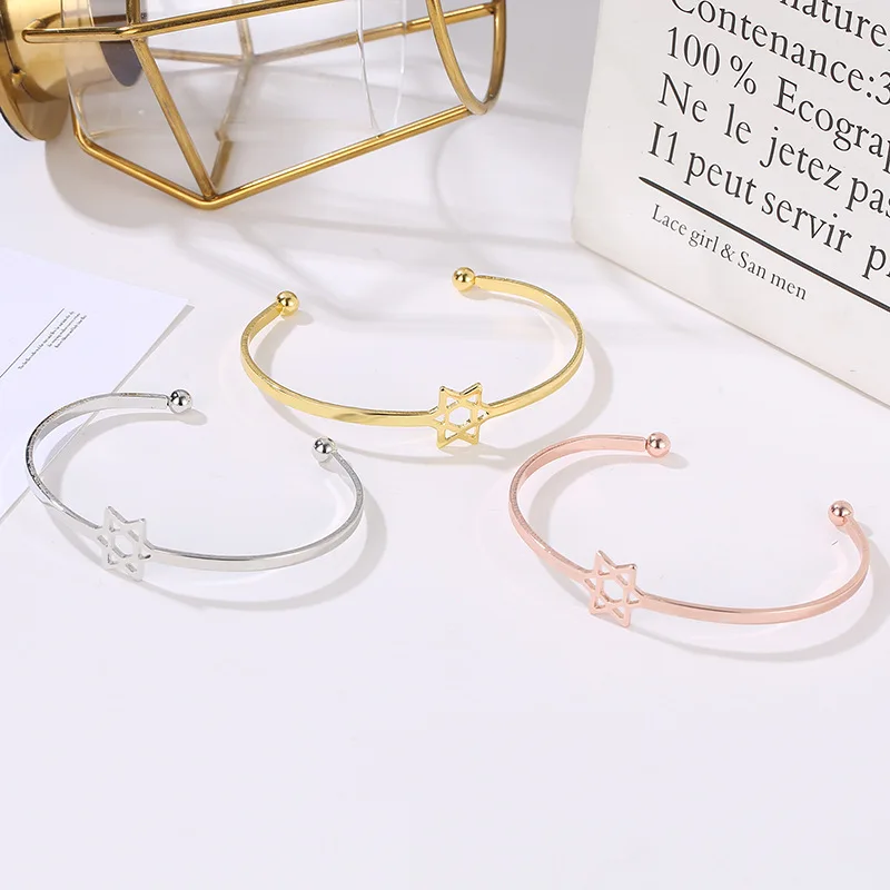 12 pieces/lot Silver Rose Gold Color Hexagram Bangle For Men Women Hollow Metal Star Cuff Bracelets Open Adjustable Jewelry
12 pieces/lot Silver Rose Gold Color Hexagram Bangle For Men Women Hollow Metal Star Cuff Bracelets Open Adjustable Jewelry