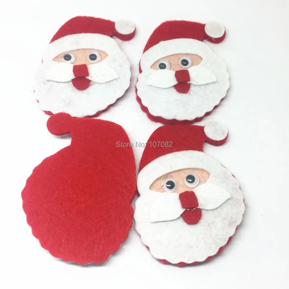 50pcs 45x60mm Felt Fabric Santa Shape Embellishments Scrapbook Cardmaking Crafts Hanging Ornaments Christmas Tree Decorations
50pcs 45x60mm Felt Fabric Santa Shape Embellishments Scrapbook Cardmaking Crafts Hanging Ornaments Christmas Tree Decorations