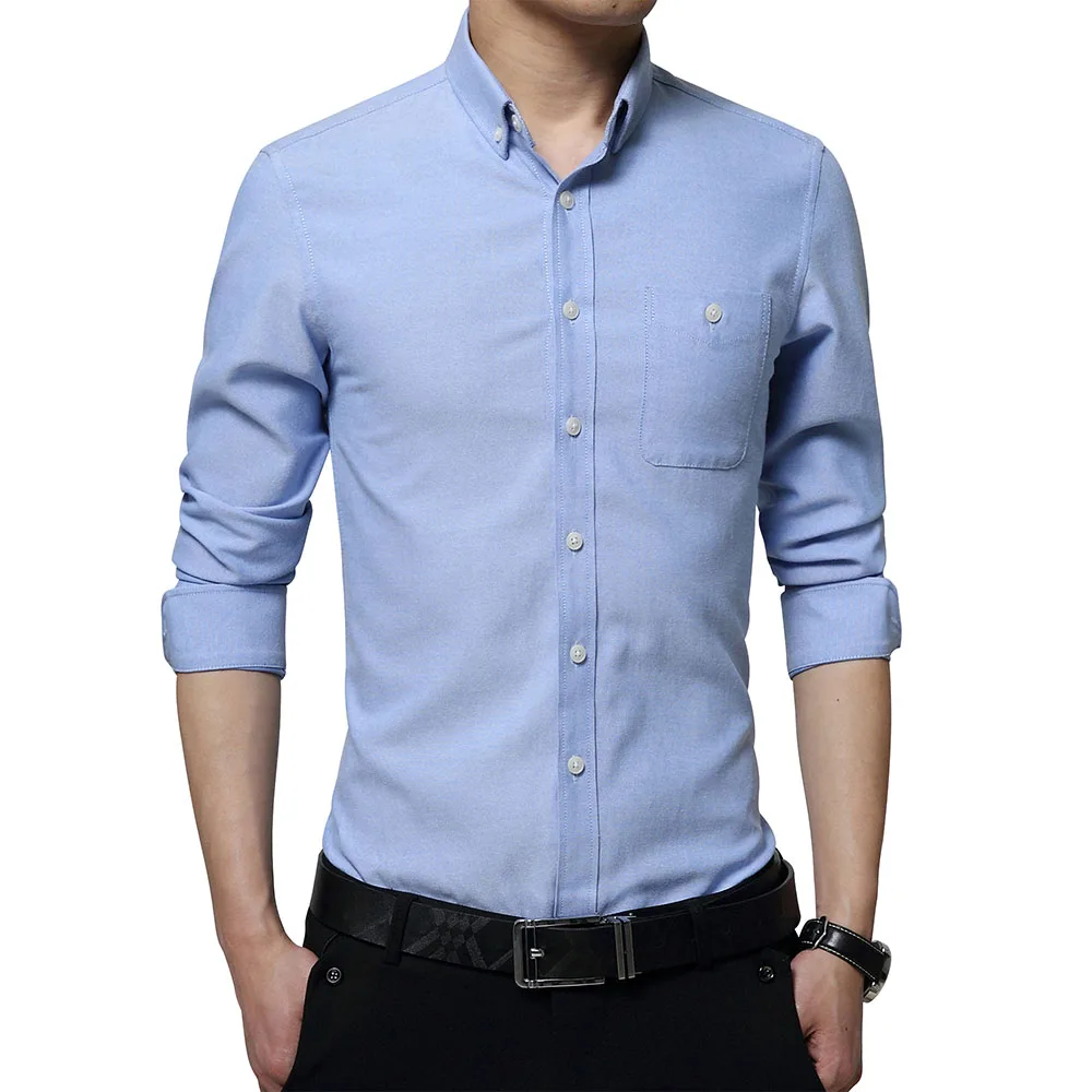 2019 Men Fashion Casual Long Sleeved Solid Shirt Slim Fit Male Social Business Dress Shirt Brand Men Oxford Clothing CY18009
2019 Men Fashion Casual Long Sleeved Solid Shirt Slim Fit Male Social Business Dress Shirt Brand Men Oxford Clothing CY18009