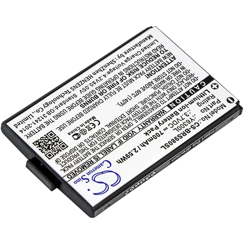 Cameron Sino 700mAh Battery Blinc Y6300L for G2 ONEAL RF710 RF-730 RS-980 RT-712 RX-960 TORC V200 VCAN
Cameron Sino 700mAh Battery Blinc Y6300L for G2 ONEAL RF710 RF-730 RS-980 RT-712 RX-960 TORC V200 VCAN