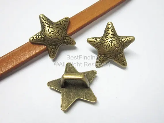 Licorice findings Antique bronze Sea star slider licorice leather findings -LT13B
Licorice findings Antique bronze Sea star slider licorice leather findings -LT13B