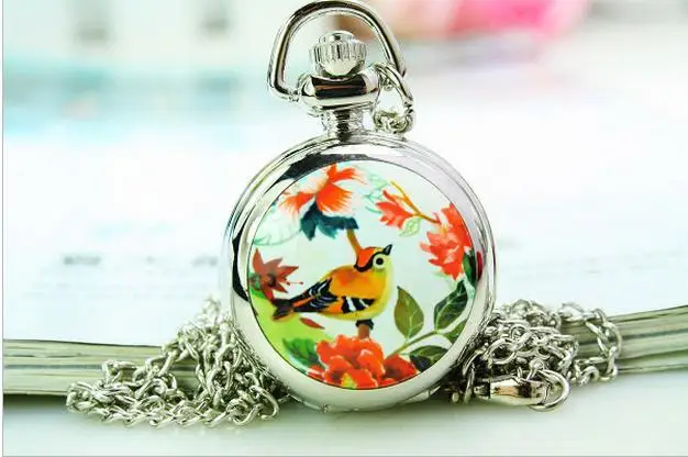 Wholesale 10 pcs /lot classic Flowers and birds mirror pocket watch necklace pendant woman kid gift
Wholesale 10 pcs /lot classic Flowers and birds mirror pocket watch necklace pendant woman kid gift