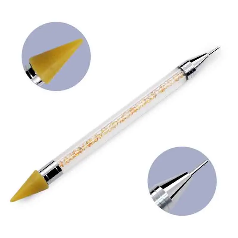 Dual-ended Dotting Pen Rhinestone Studs Crystal Handle Picker Wax Pencil Nail Art Tool for 3D Nail Art Decorations
Dual-ended Dotting Pen Rhinestone Studs Crystal Handle Picker Wax Pencil Nail Art Tool for 3D Nail Art Decorations