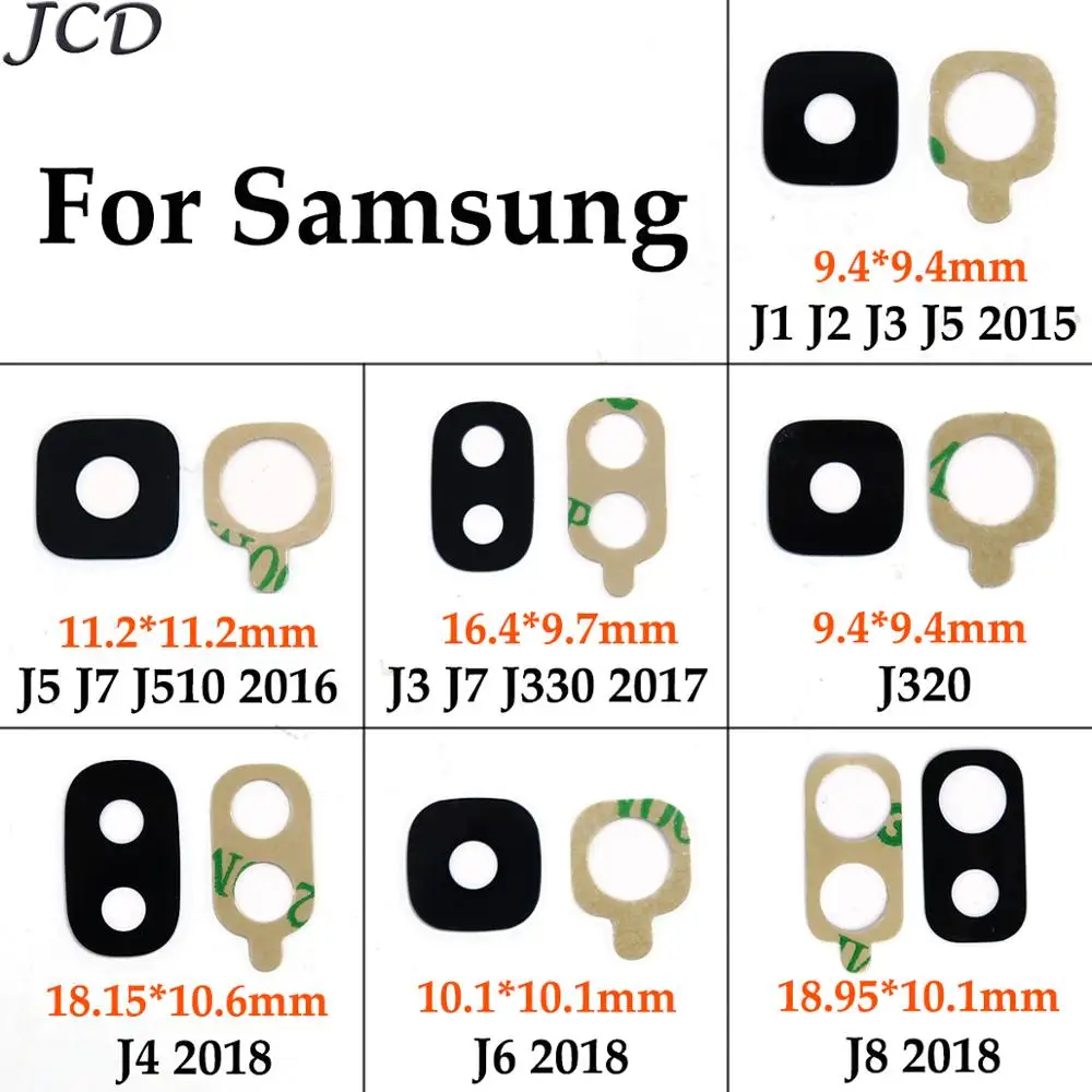 

JCD Back Rear Camera Glass Lens Ring for samsung Galaxy J1 J2 J3 J5 J7 J510 J710 J330 J530 J730 J320 J6 J8 2018 2017 2016 2015
