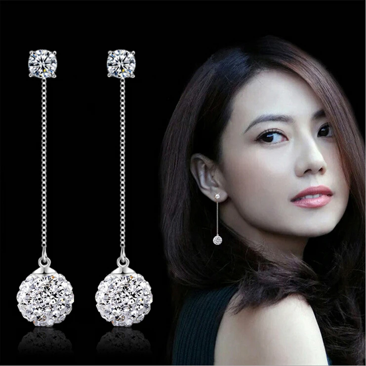Wholesale Fashion Jewelry New Design Shambhala Crystal 925 Sterling Silver Long Drop Earrings for Women Girls Gift
Wholesale Fashion Jewelry New Design Shambhala Crystal 925 Sterling Silver Long Drop Earrings for Women Girls Gift