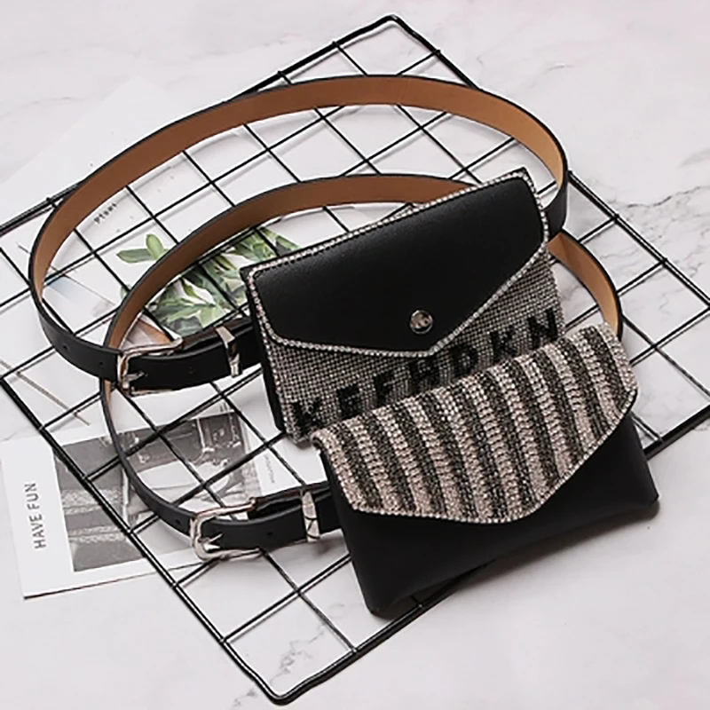 Designer Luxury Women Bag Belt Rhinestone Bling Waist PU Phone Pouch Fanny Pack Small Belt High Quality Belt for Female TOYOOSKY
Designer Luxury Women Bag Belt Rhinestone Bling Waist PU Phone Pouch Fanny Pack Small Belt High Quality Belt for Female TOYOOSKY