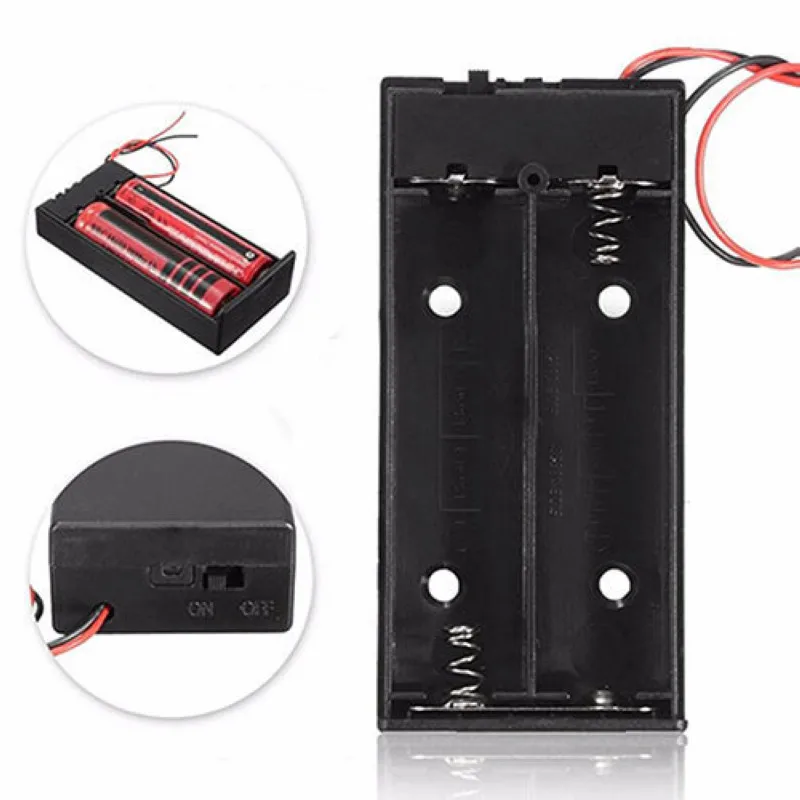 2pcs/lot 2x 18650 Battery Storage Box Case 2 Slots Way Batteries Clip Holder Container With Wire Lead Pin for 3.7V 18650 Battery
2pcs/lot 2x 18650 Battery Storage Box Case 2 Slots Way Batteries Clip Holder Container With Wire Lead Pin for 3.7V 18650 Battery