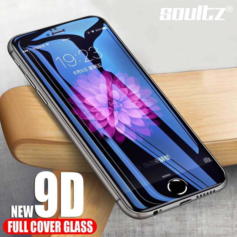Soulz 9D полное покрытие изогнутое закаленное стекло для iPhone 6s 6 Plus Защитное экрана
