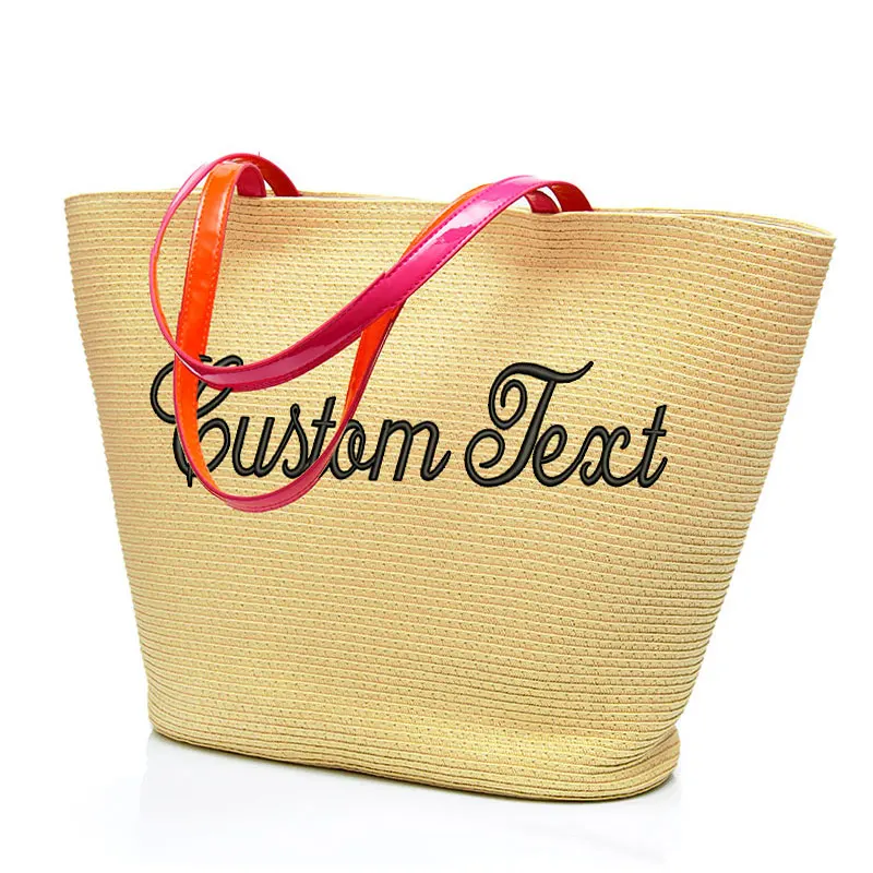 Embroidery Personalized Custom Text LOGO Women Handbag Summer Beach Bag Woven Straw Large Capacity Shoulder Bag Bohemia New
Embroidery Personalized Custom Text LOGO Women Handbag Summer Beach Bag Woven Straw Large Capacity Shoulder Bag Bohemia New