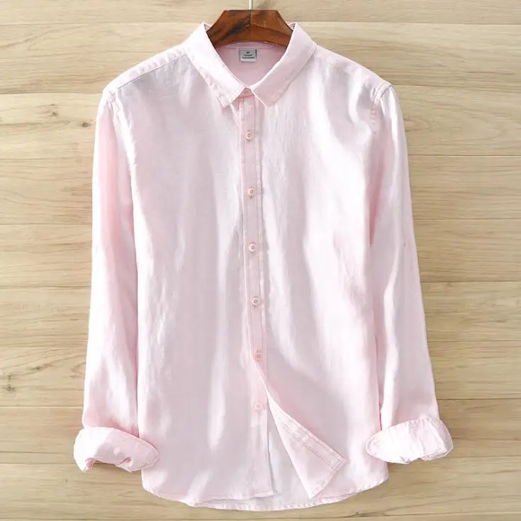 Summer Men's New Long Sleeve Shirts Pure color Cotton Linen Shirt Mens Fashion Casual Breathable Lapel Single-breasted clothes
Summer Men's New Long Sleeve Shirts Pure color Cotton Linen Shirt Mens Fashion Casual Breathable Lapel Single-breasted clothes