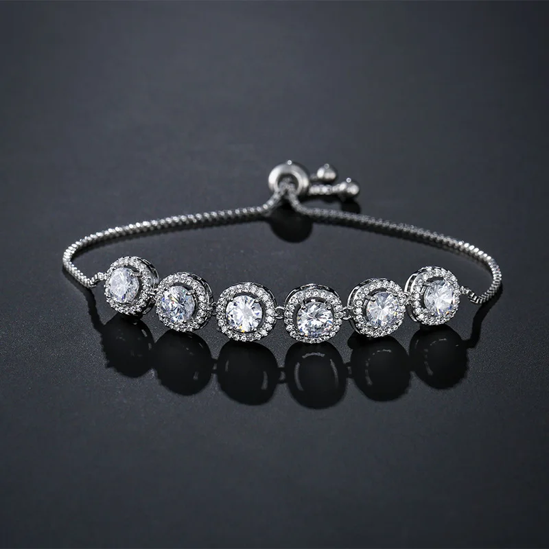2019 New Elegant Rount Cut Crystal Adjustable Bracelet Bangle Jewelry Cubic Zircon Finger For Girl Gift Party
2019 New Elegant Rount Cut Crystal Adjustable Bracelet Bangle Jewelry Cubic Zircon Finger For Girl Gift Party
