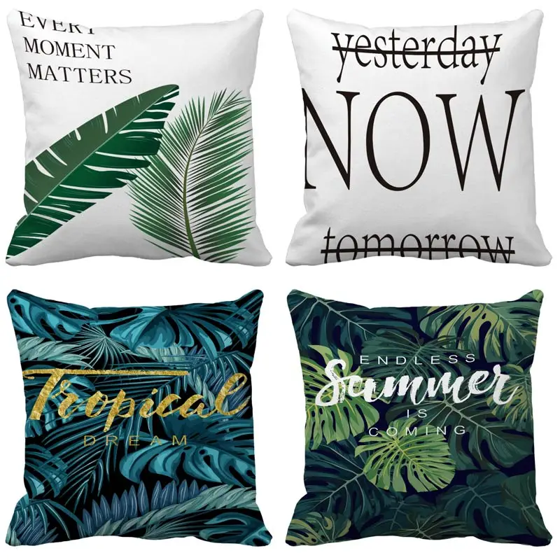 Tropical leaves Cushion Cover 45x45 Simple Home Decor Chair Car Couch Decorative Throw Pillowcase Sofa Cushion Covers 50X50cm
Tropical leaves Cushion Cover 45x45 Simple Home Decor Chair Car Couch Decorative Throw Pillowcase Sofa Cushion Covers 50X50cm