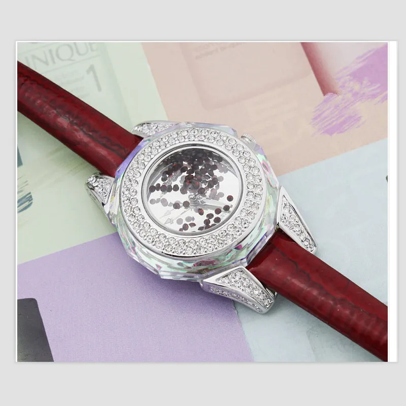 Melissa Brand Luxury Rhinestone Frame Women Dress Jewelry Watches Lovely Moving Crystal Sands Quartz Watch Thin Leather Montre
Melissa Brand Luxury Rhinestone Frame Women Dress Jewelry Watches Lovely Moving Crystal Sands Quartz Watch Thin Leather Montre