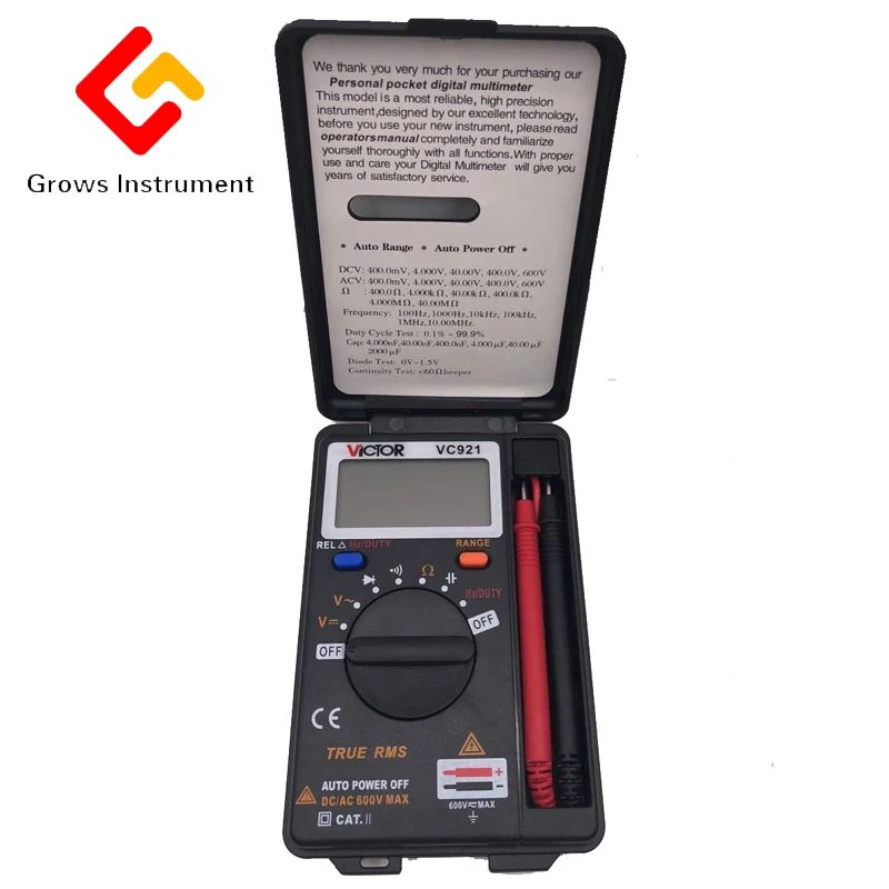VC921 3 3/4 DMM Интегрированный персональный карманный мини цифровой мультиметр тестер емкости сопротивления частоты
VC921 3 3/4 DMM Интегрированный персональный карманный мини цифровой мультиметр тестер емкости сопротивления частоты