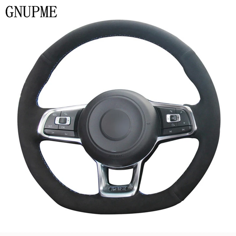 DIY Hand-Stitched Black Suede Car Steering Wheel Cover for Volkswagen VW Golf 7 GTI Golf R MK7 VW Polo GTI Scirocco 2015 2016
DIY Hand-Stitched Black Suede Car Steering Wheel Cover for Volkswagen VW Golf 7 GTI Golf R MK7 VW Polo GTI Scirocco 2015 2016