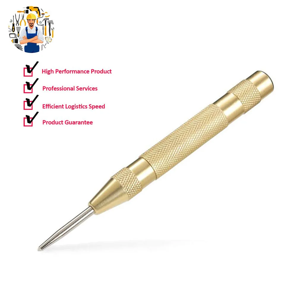 WHDZ new Automatic Center Punch Spring Loaded Marking Hole Carbon Steel Body with Adjustable Tension Hand Tool for Metal or Wood
WHDZ new Automatic Center Punch Spring Loaded Marking Hole Carbon Steel Body with Adjustable Tension Hand Tool for Metal or Wood