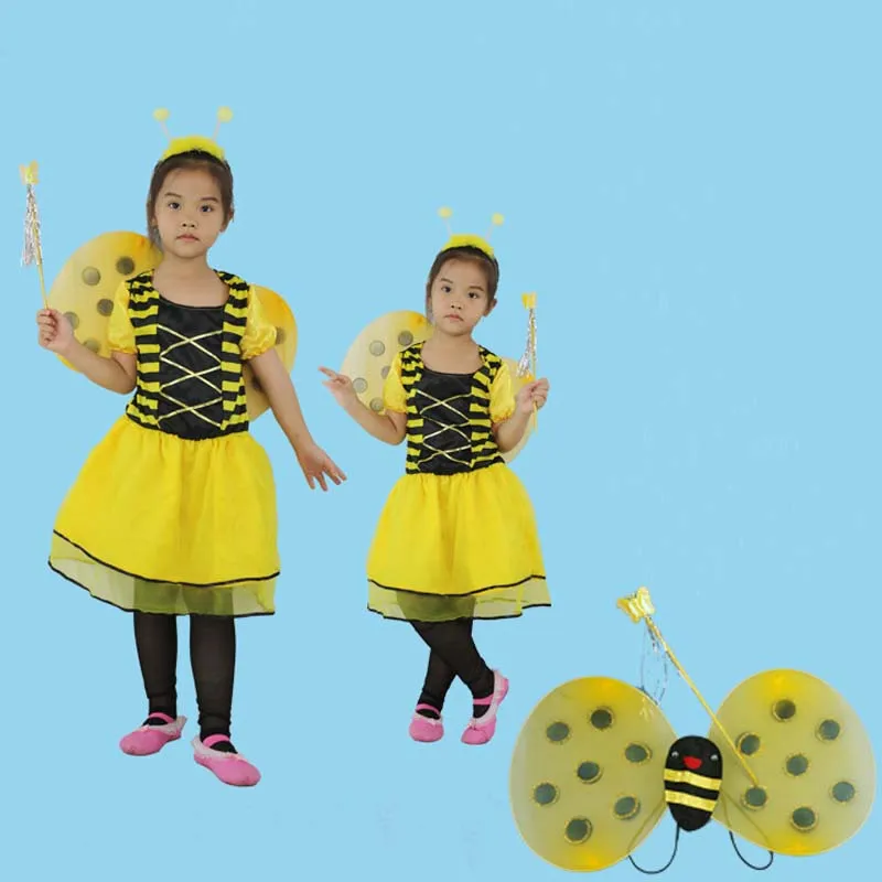 Yellow Bee Headband Wings Skirt Dress Set Kids Girls Cosplay Bee Costume Children's Day Party Performance Costumes Purim
Yellow Bee Headband Wings Skirt Dress Set Kids Girls Cosplay Bee Costume Children's Day Party Performance Costumes Purim