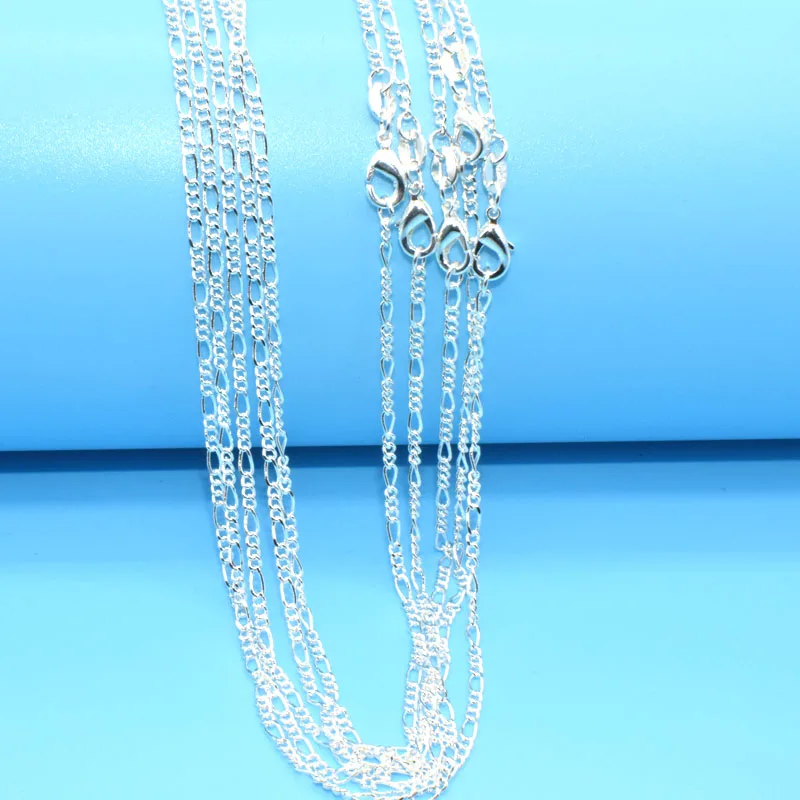 100pc Sales Retail Wholesale Quality Classic Jewelry Silver Chain Necklace Figaro Chain Ms. / Men Necklace 2.5mm 16-30 inch Jewe
100pc Sales Retail Wholesale Quality Classic Jewelry Silver Chain Necklace Figaro Chain Ms. / Men Necklace 2.5mm 16-30 inch Jewe