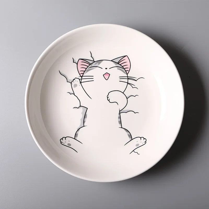 Ceramic plate Cartoon Cat Plate Creative Cuisine Dish White Ceramic Plate Steak Rice Soup Bone China Tableware Gift Dish
Ceramic plate Cartoon Cat Plate Creative Cuisine Dish White Ceramic Plate Steak Rice Soup Bone China Tableware Gift Dish